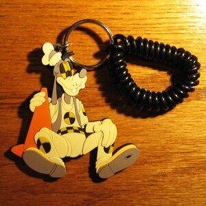 Disney's Goofy rubber keychain with wrist band